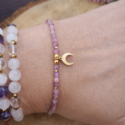 Bransoletka z różowego turmalinu