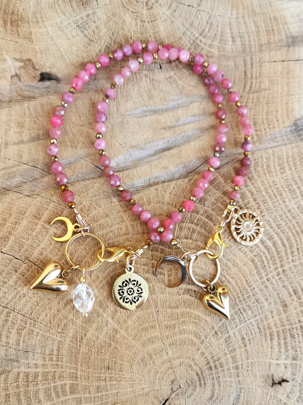 bransoletka rodonit grono 2x